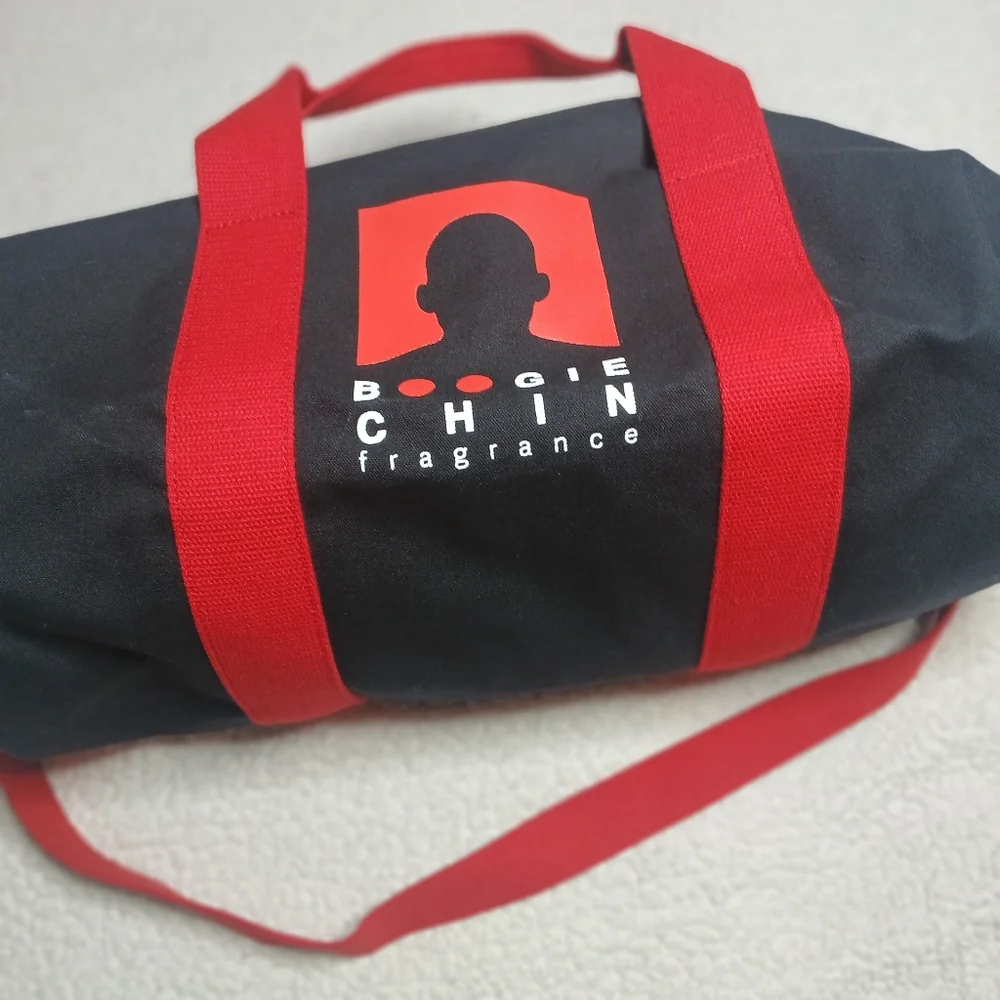 Boogie Chin Black Red Duffel Gym Travel Bag